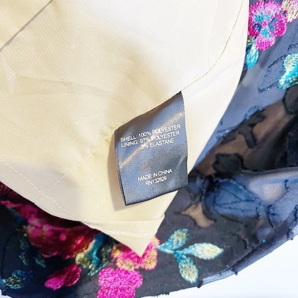 Michael Costello x Revolve Savannah Gown Black Embroidered Dress SZ S MINT - Picture 9 of 10